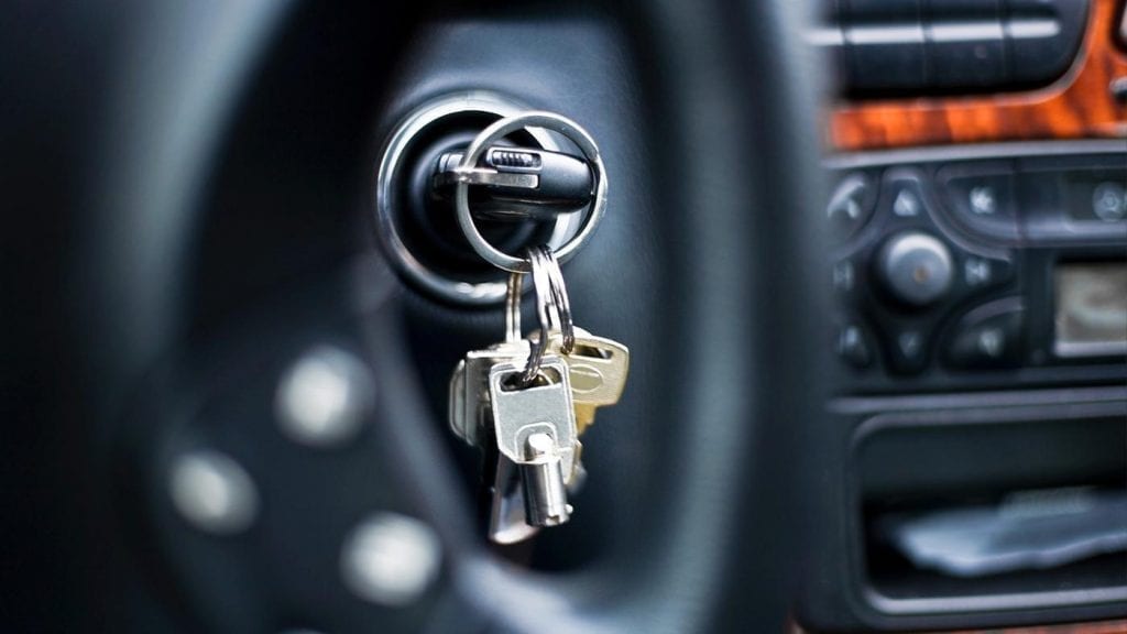 car keys in ignition