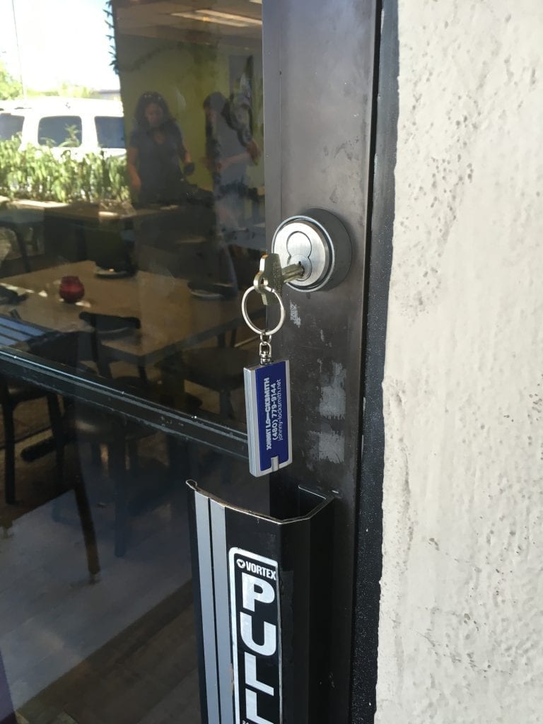 Adding high security door locks to restaurant