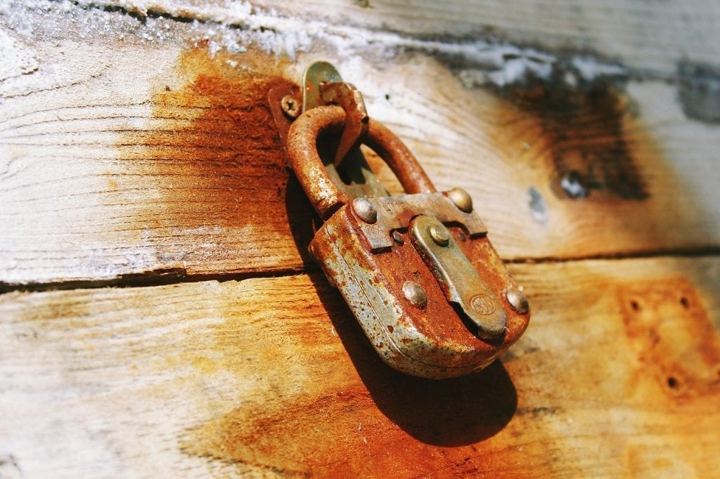 rusted lock